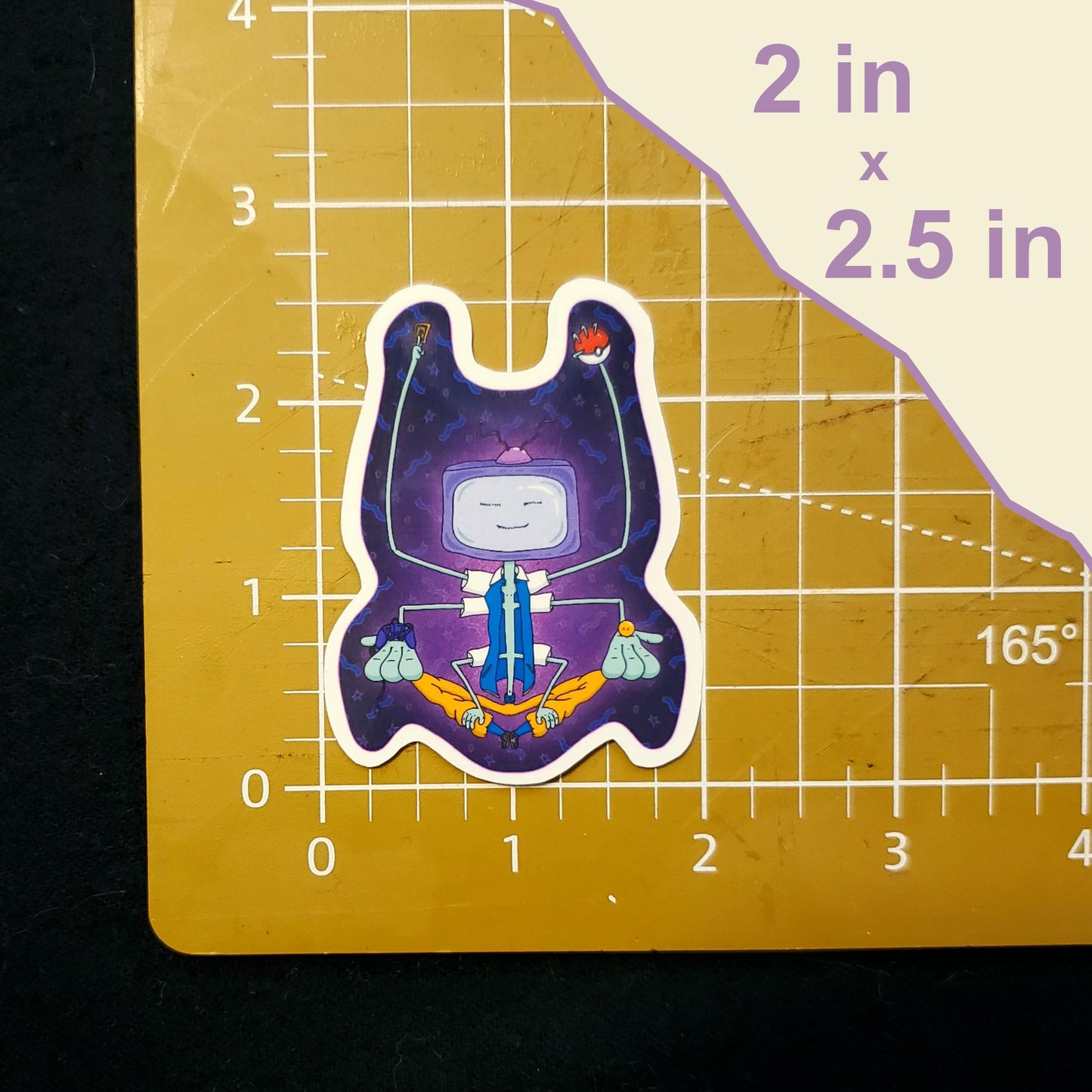 Nostalgic TV Head Guy Hand-Cut Vinyl Sticker