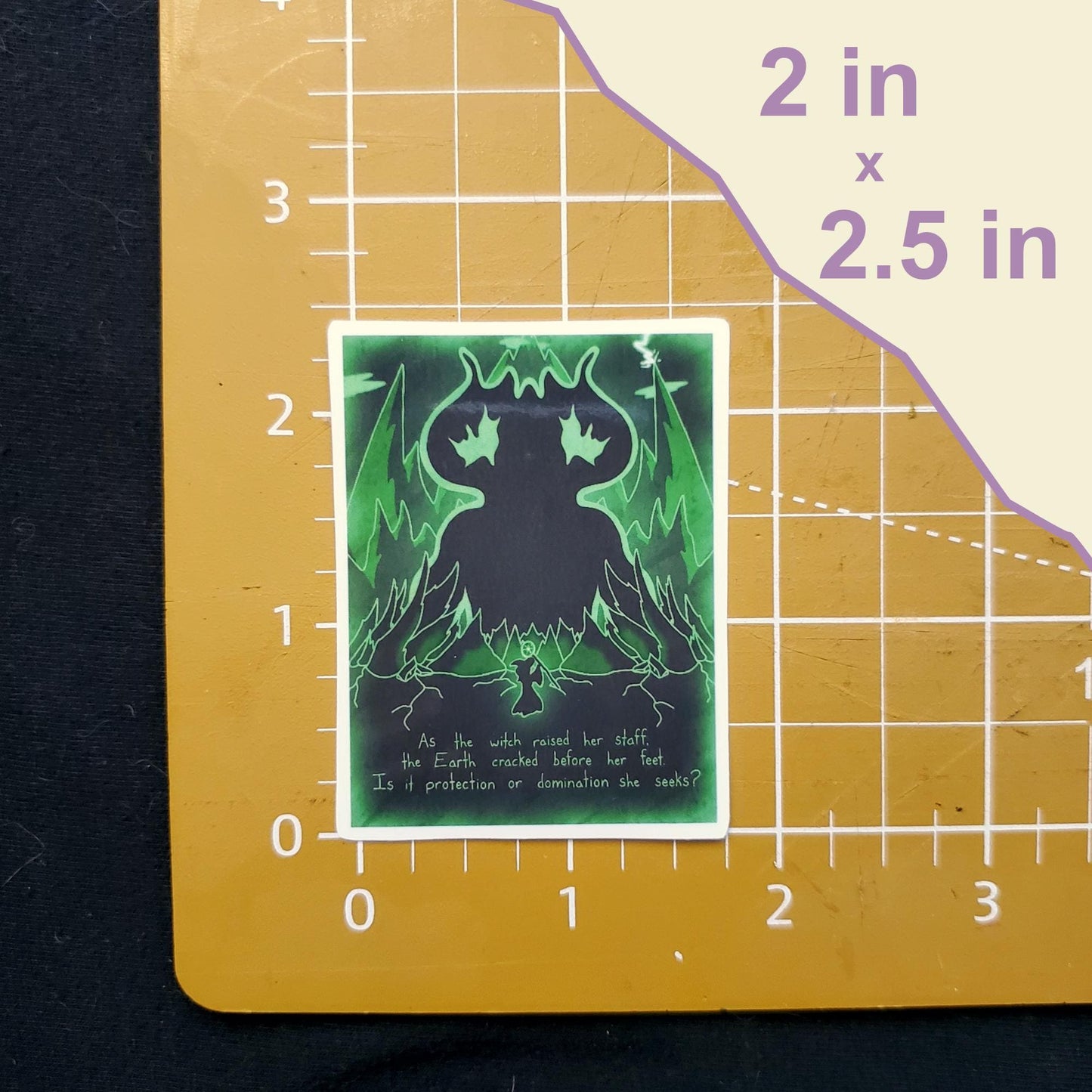 Witch Summoning Spell in the Mountains Hand-Cut Vinyl Sticker