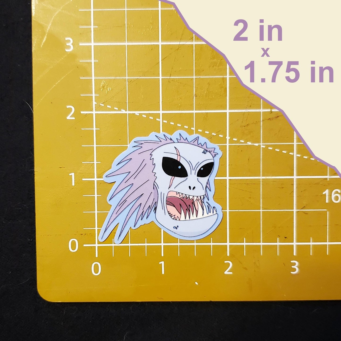 Growling Ghoul Head Die-Cut Vinyl Sticker