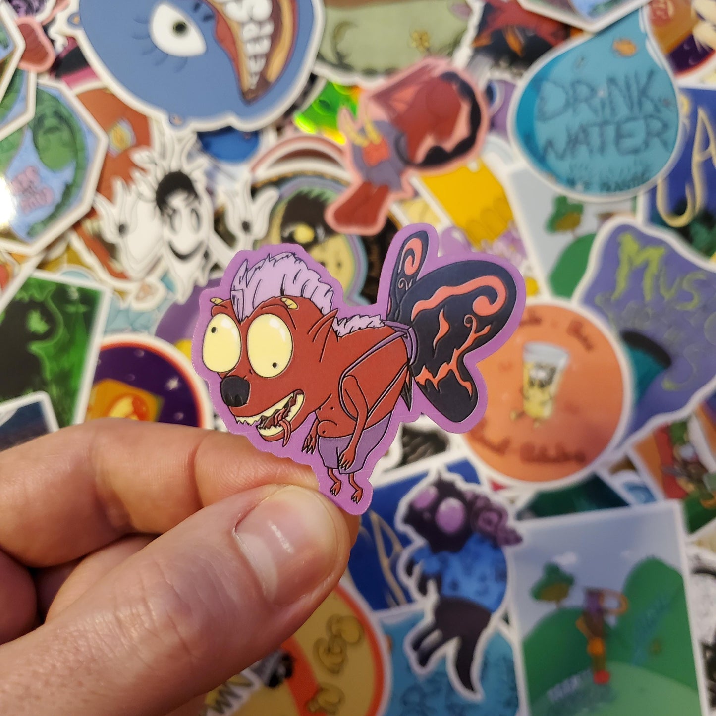 Dopey Winged Imp Die-Cut Vinyl Sticker