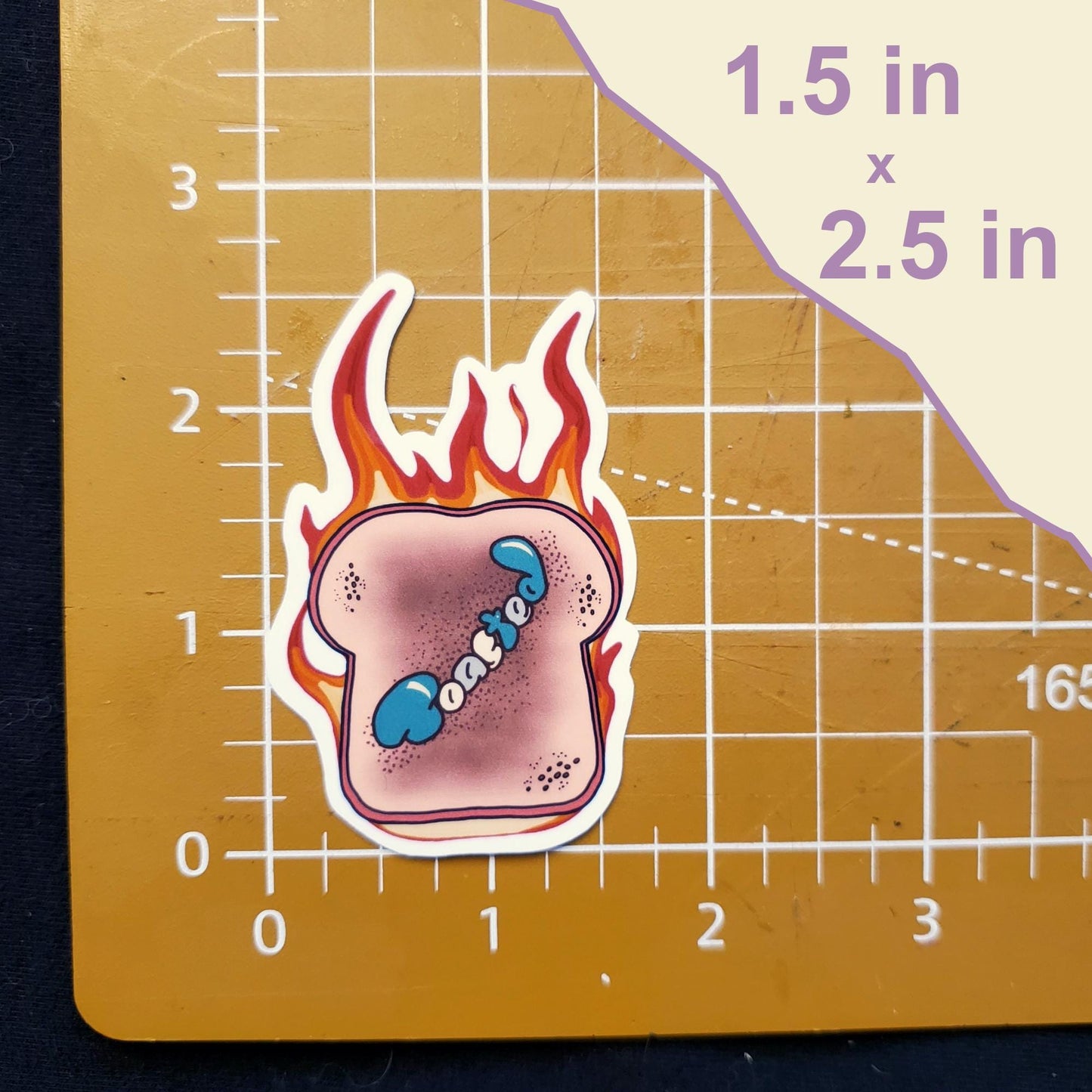 Toasted Hand-Cut Vinyl Sticker