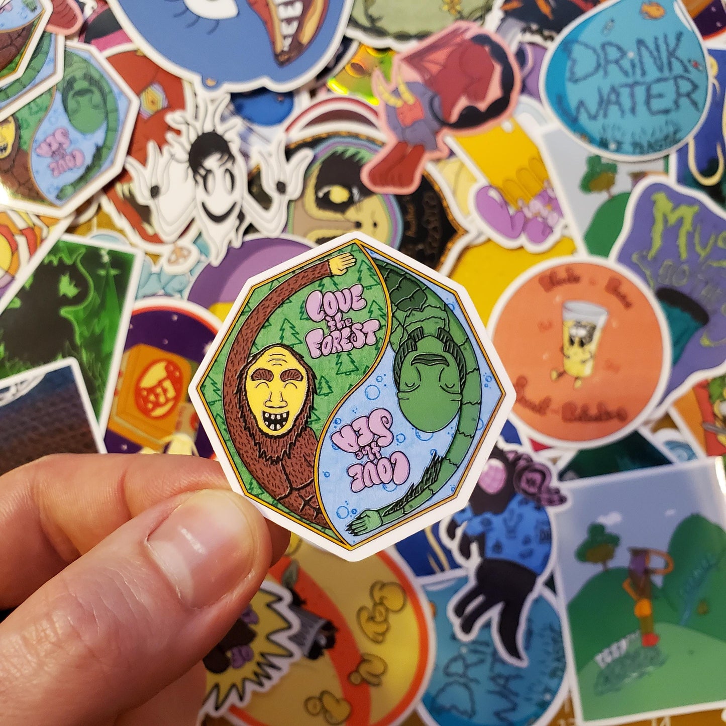 Love the Forest Love the Sea Die-Cut Vinyl Sticker