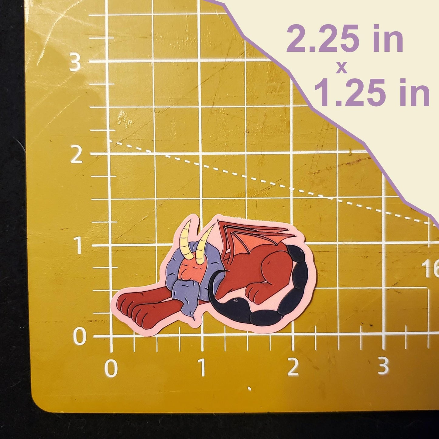Sleepy Manticore Die-Cut Vinyl Sticker