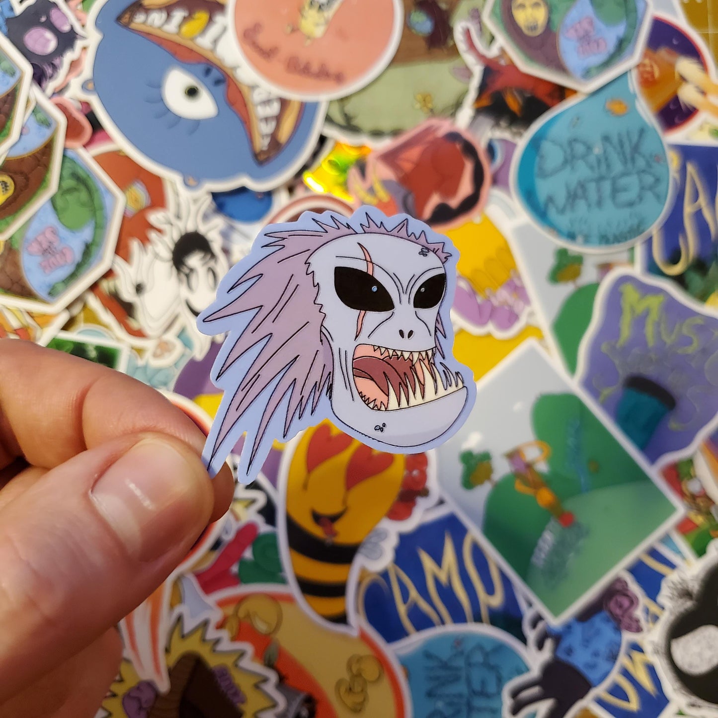 Growling Ghoul Head Die-Cut Vinyl Sticker