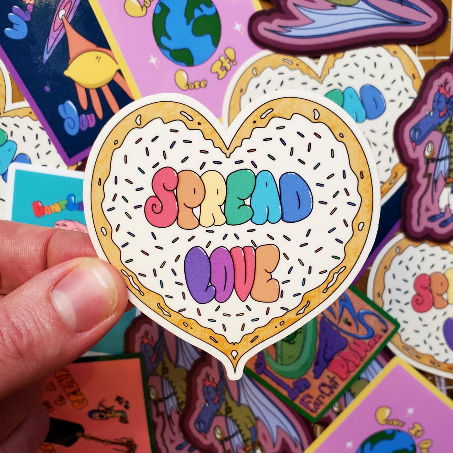 Spread Love Die-Cut Vinyl Sticker