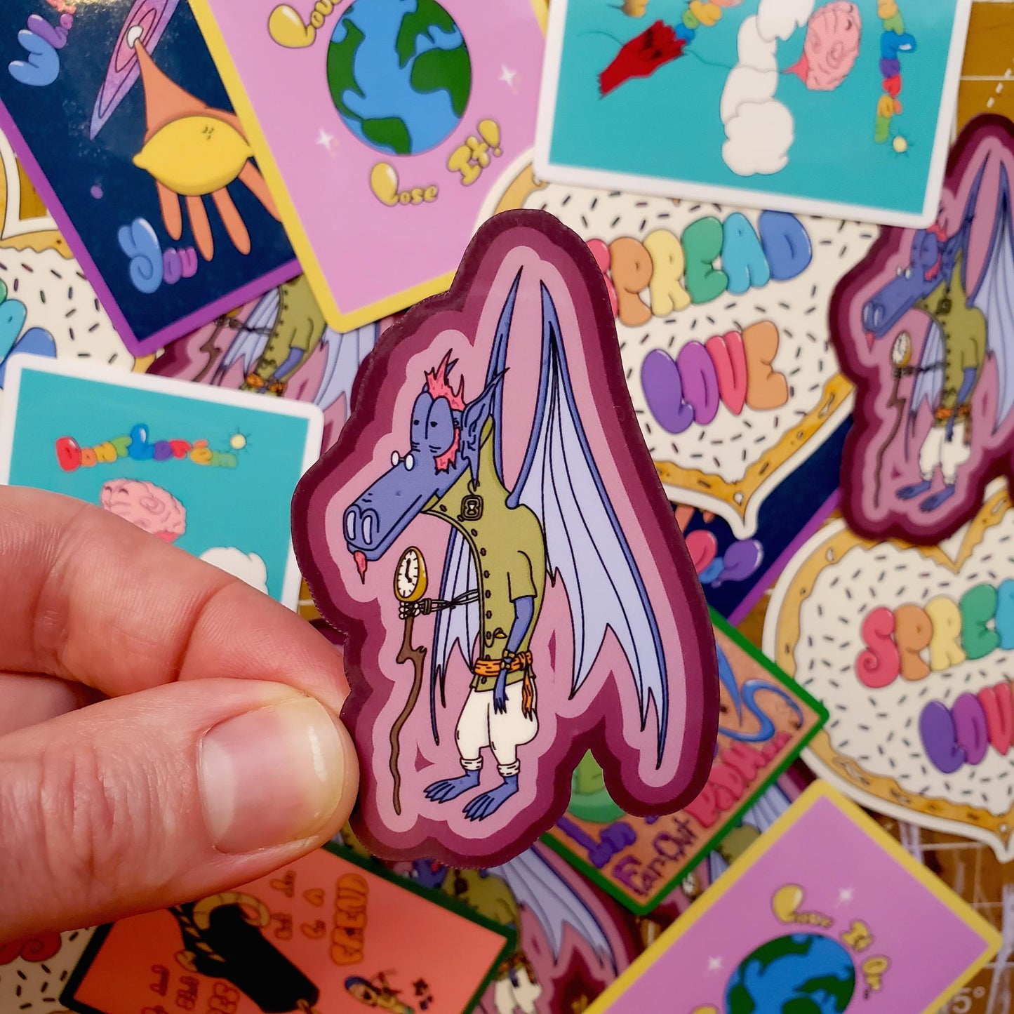 Time Dragon Die-Cut Vinyl Sticker