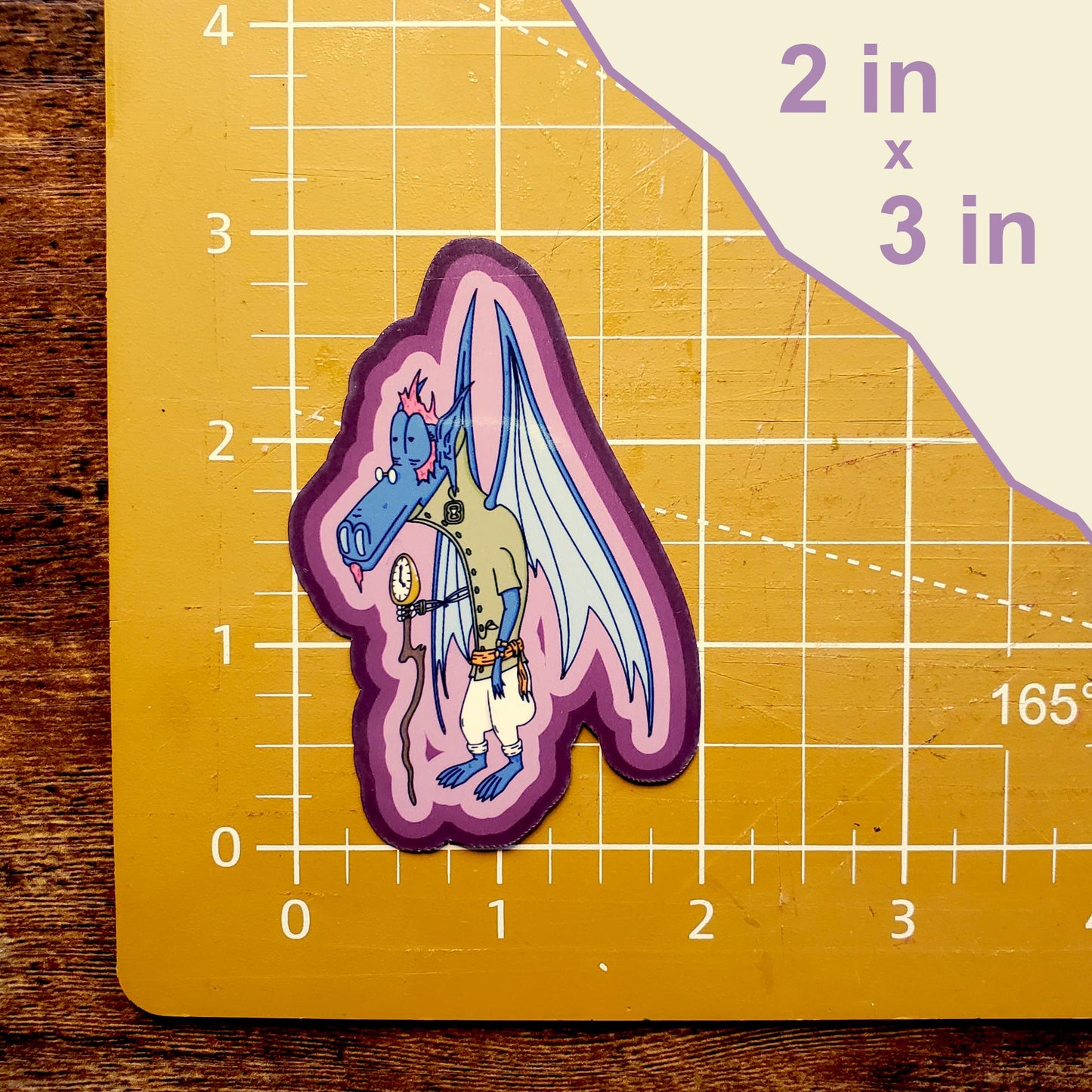 Time Dragon Die-Cut Vinyl Sticker