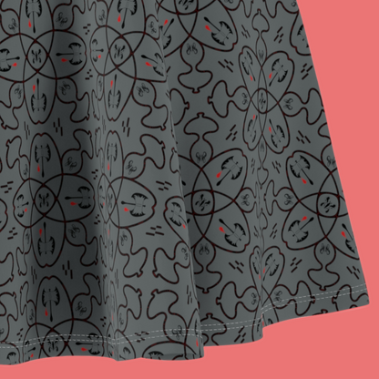 Butterflies and Battle Axes Skater Skirt