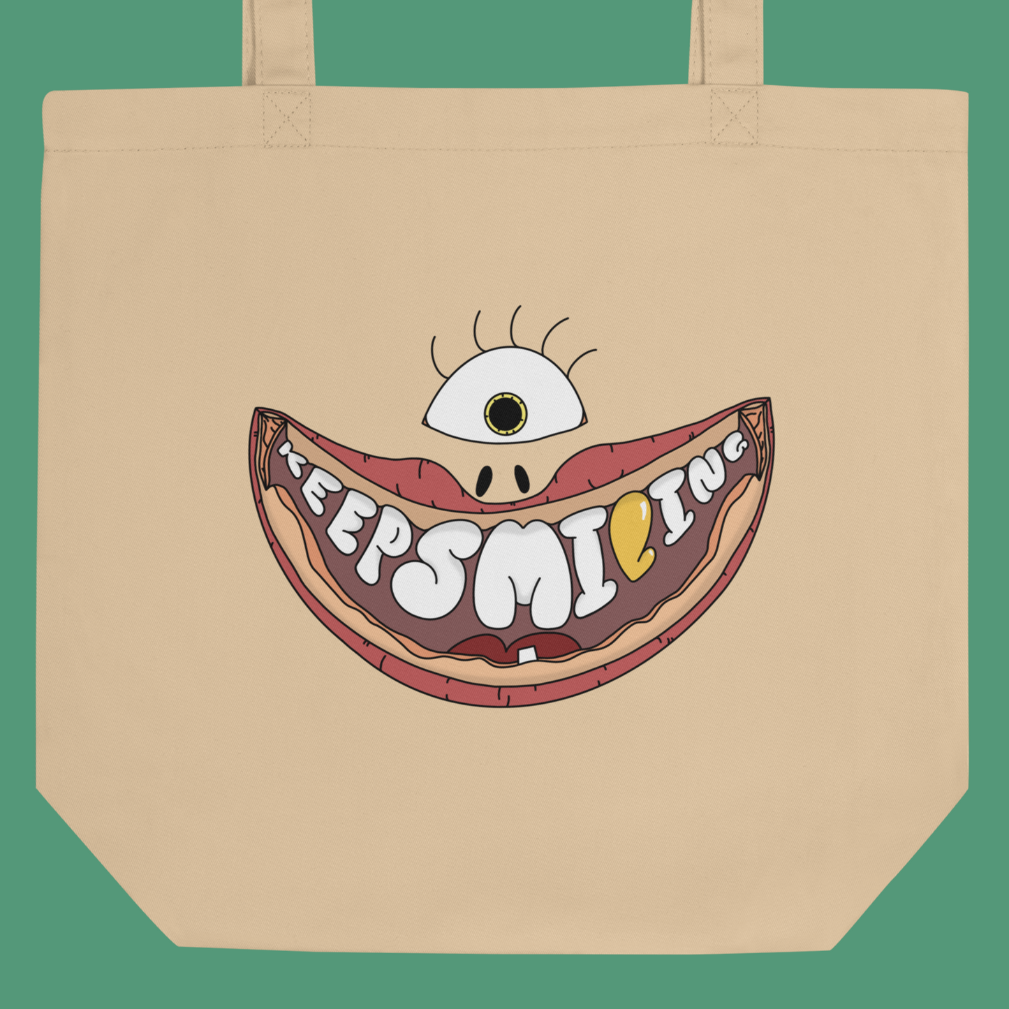 Keep Smiling Organic Tote