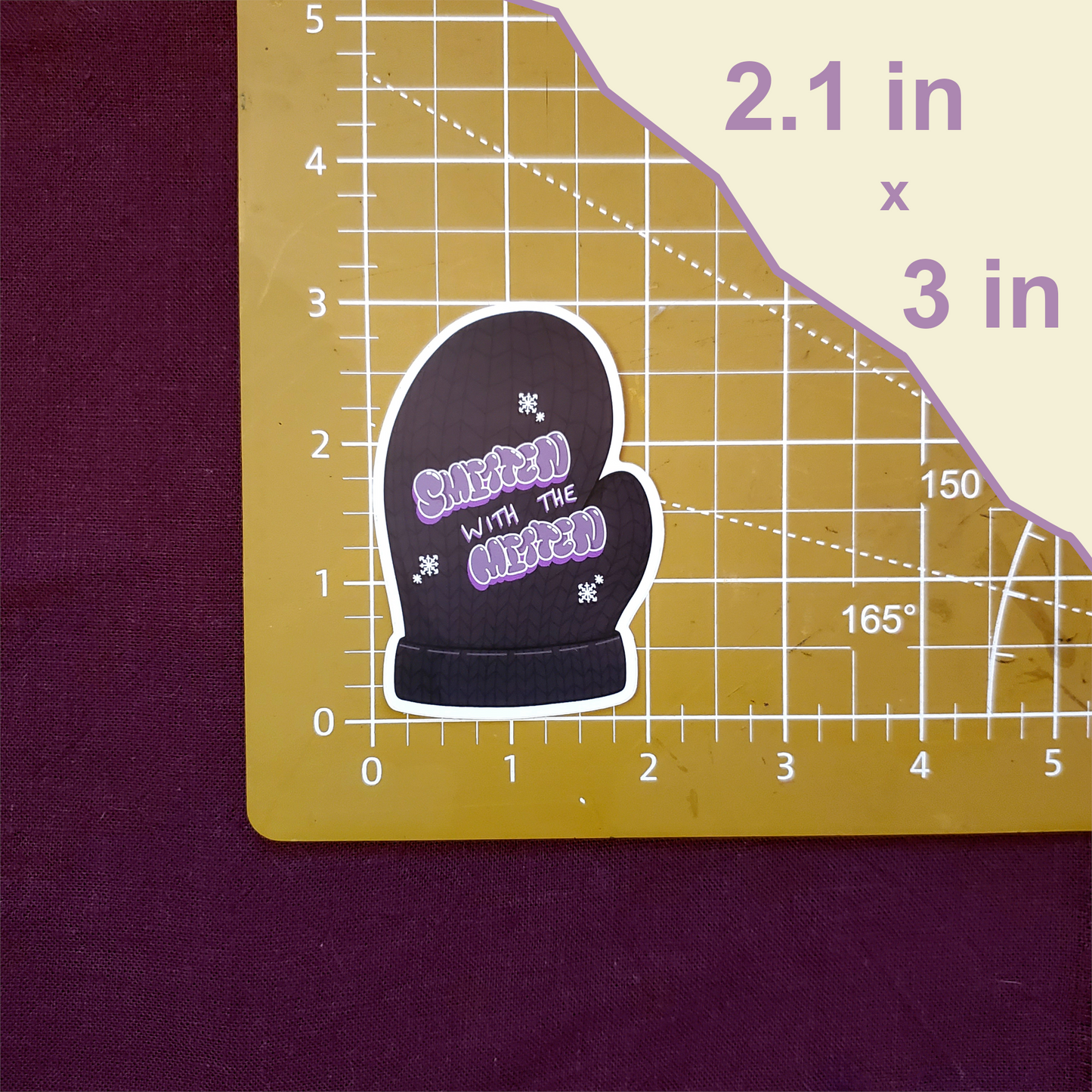 Smitten with the Mitten - Bubble Letter - Sticker