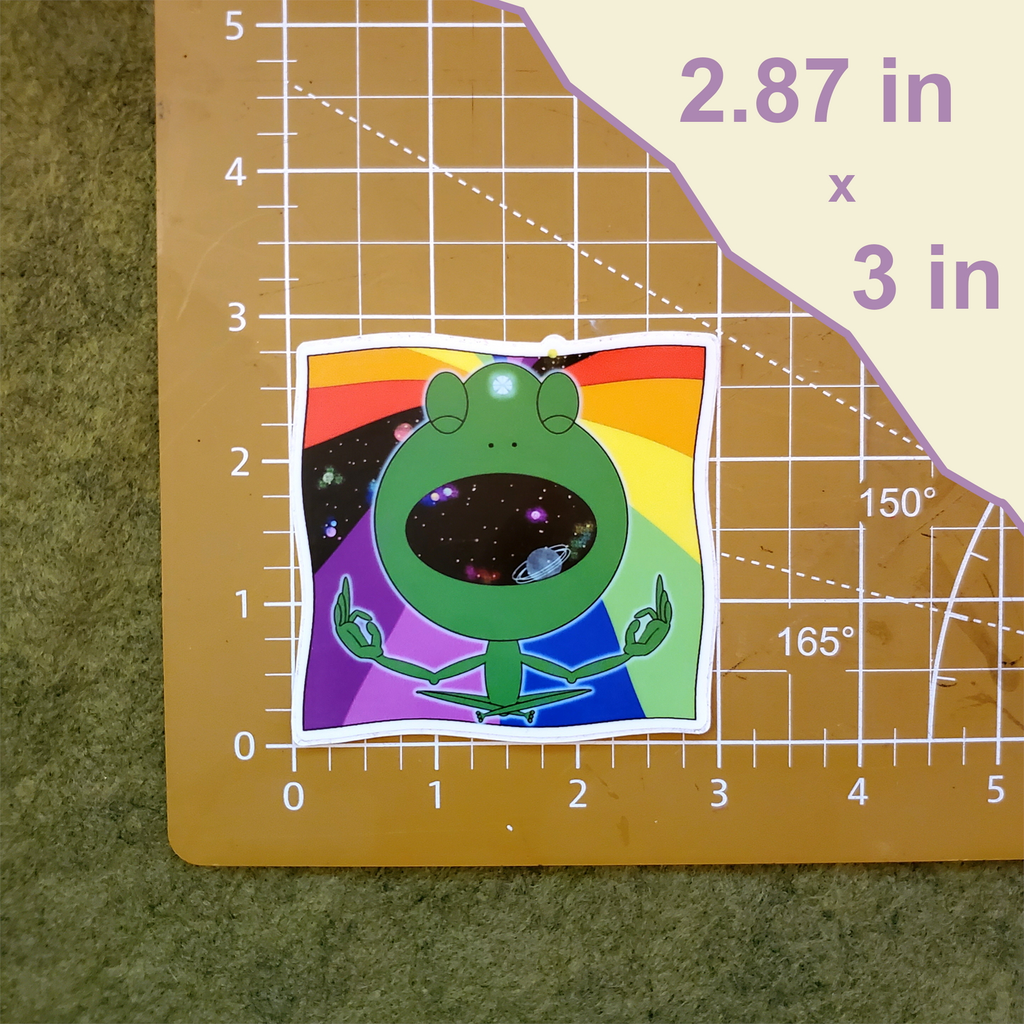 Psychedelic Frog Sticker