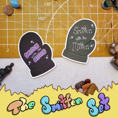 Smitten with the Mitten - Bubble Letter - Sticker