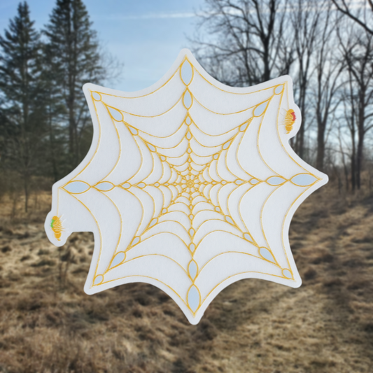 Clear Fancy Spider Web Sticker