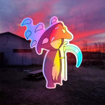 Mushroom Reaper Holographic Sticker