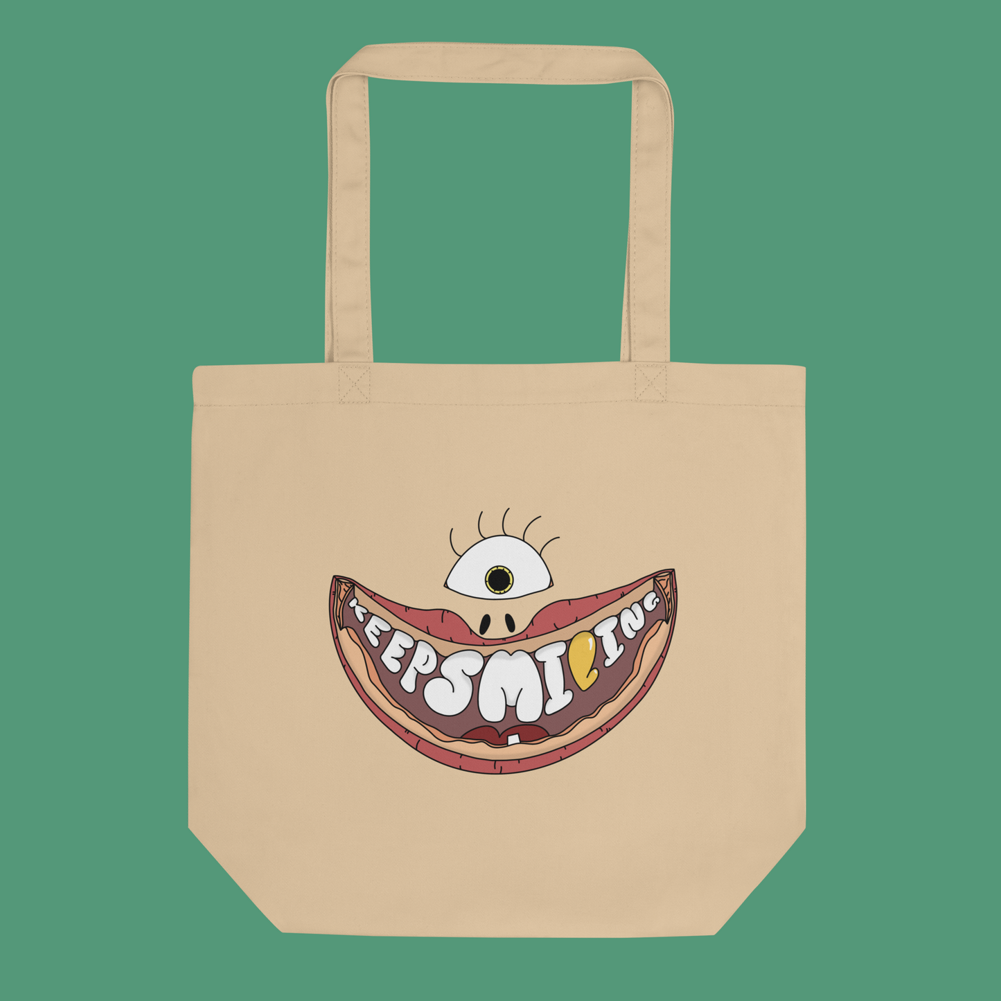 Keep Smiling Organic Tote