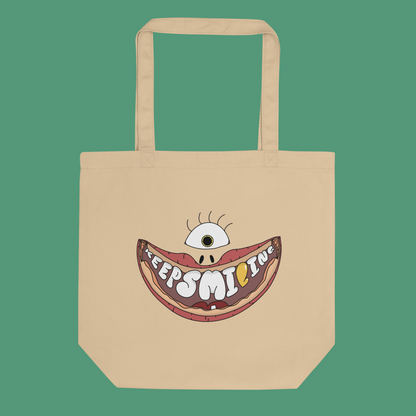 Keep Smiling Organic Tote