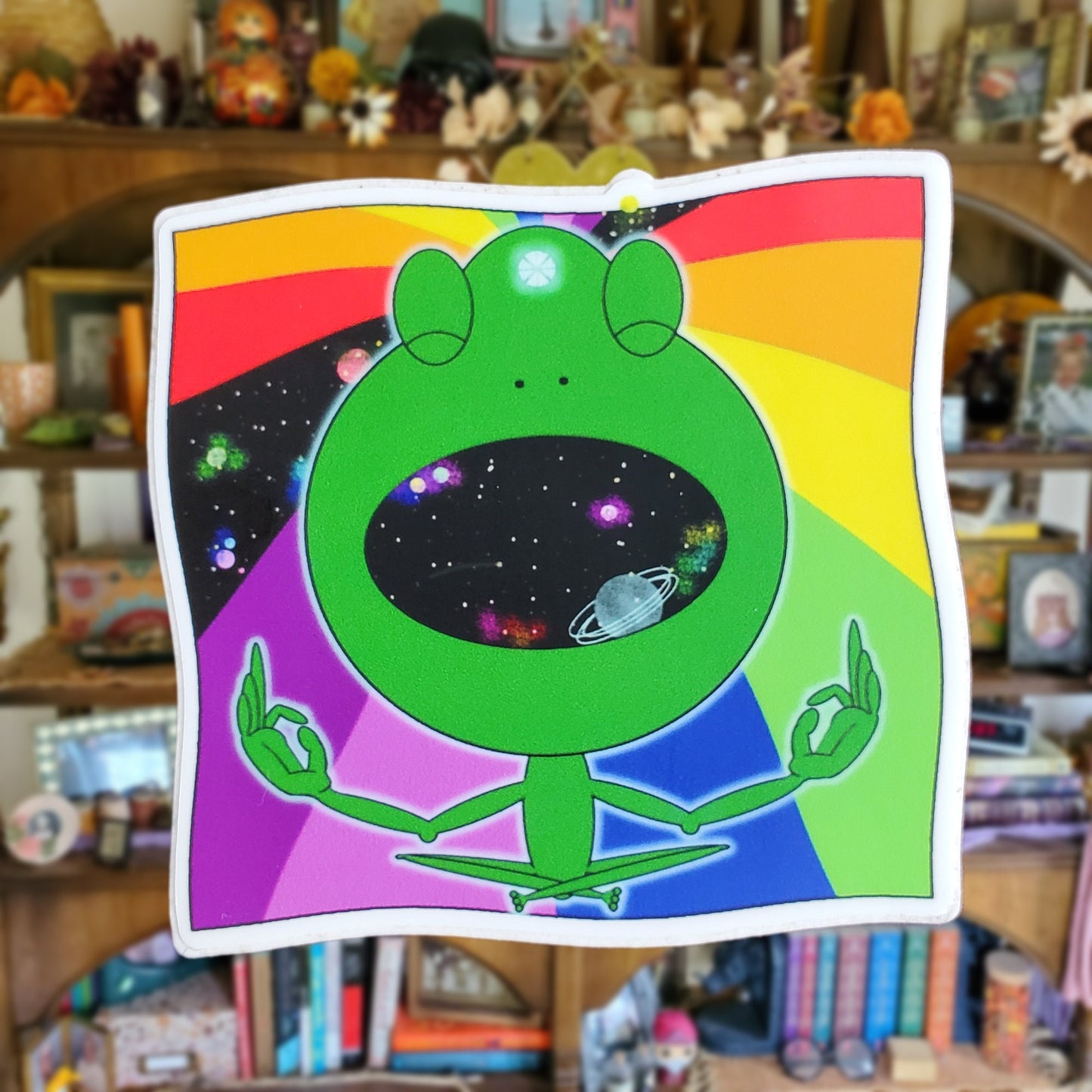 Psychedelic Frog Vinyl Sticker