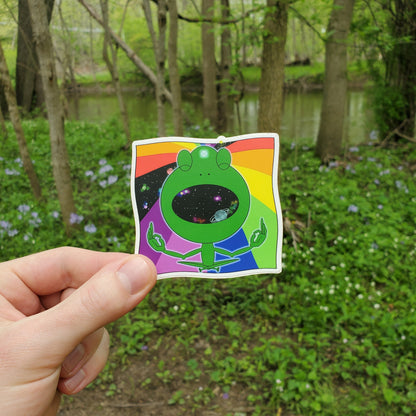 Psychedelic Frog Vinyl Sticker