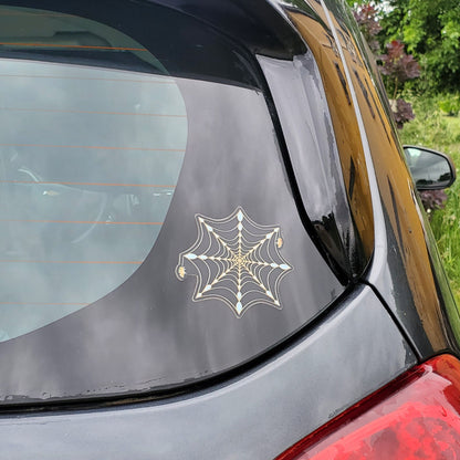 Clear Fancy Spider Web Vinyl Sticker