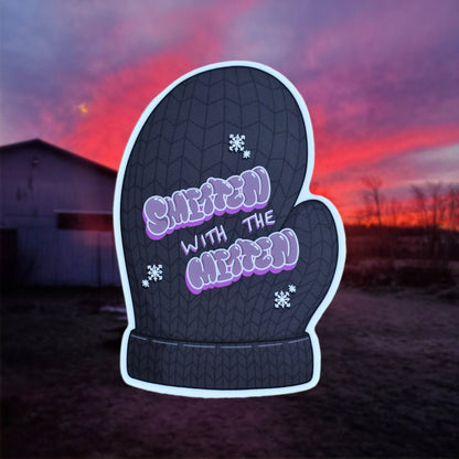 Smitten with the Mitten Vinyl Sticker with Bubble Letters