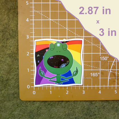 Psychedelic Frog Vinyl Sticker