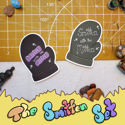 Smitten with the Mitten Vinyl Sticker with Bubble Letters