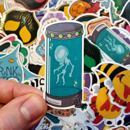 Alien Specimen Hand-Cut Vinyl Sticker