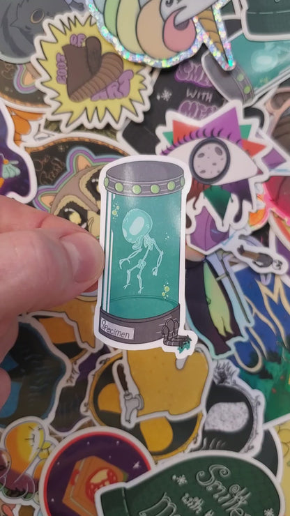 Alien Specimen Hand-Cut Vinyl Sticker